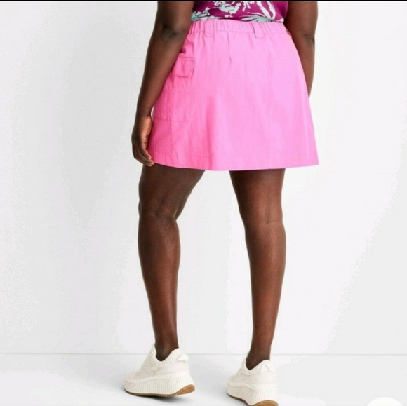 Women's High-Rise Cargo Mini Skirt Future Collective Pink Size 24 NWOT - Picture 3 of 9